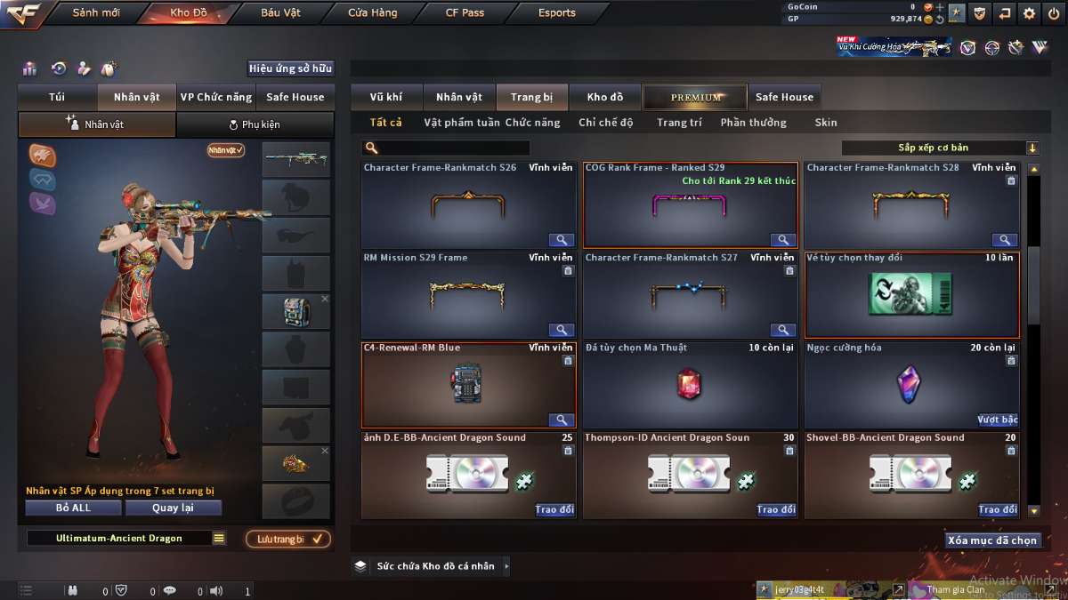 shop acc cf uy tin gia re